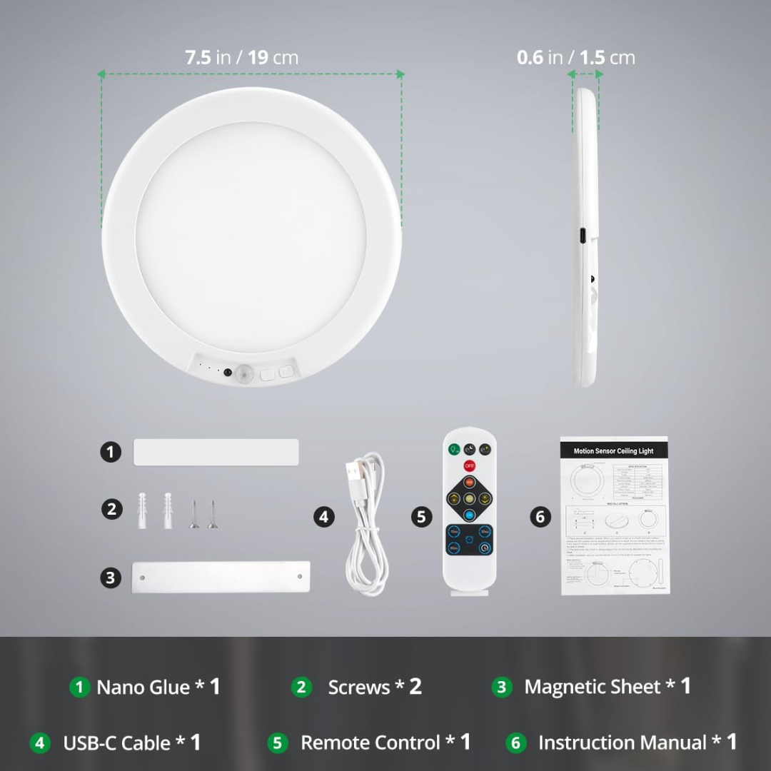 Alori Motion Sensor Ceiling Light